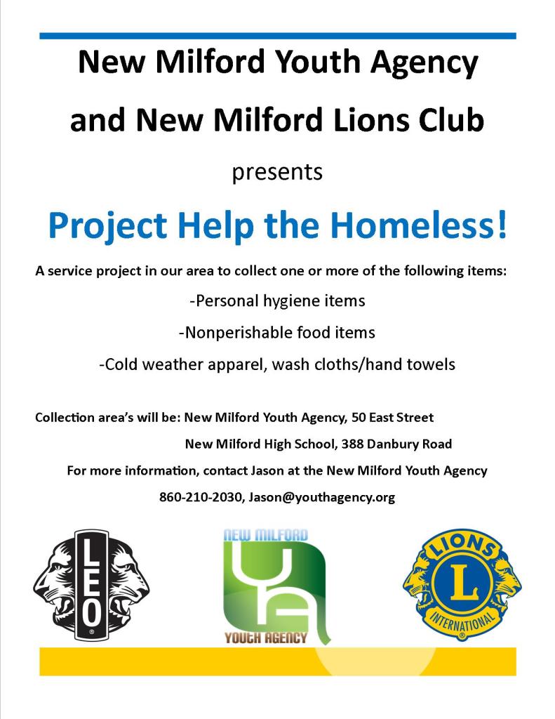 Project help the homeless flyer