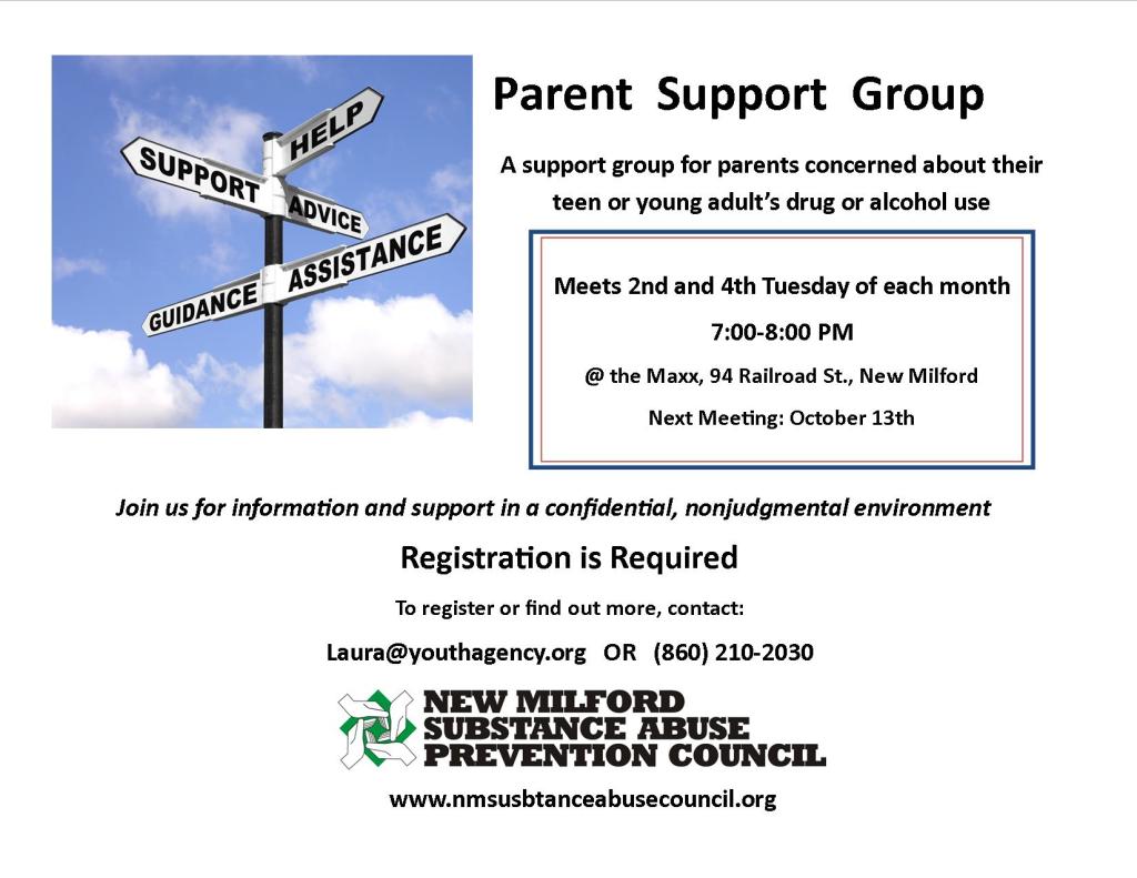 Parent support group OCtober 13